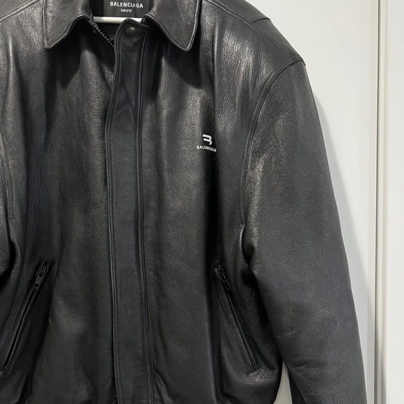 Balenciaga Blouson Taxi Leather Bomber Jacket Small Kanye - Picture 2 of 12
